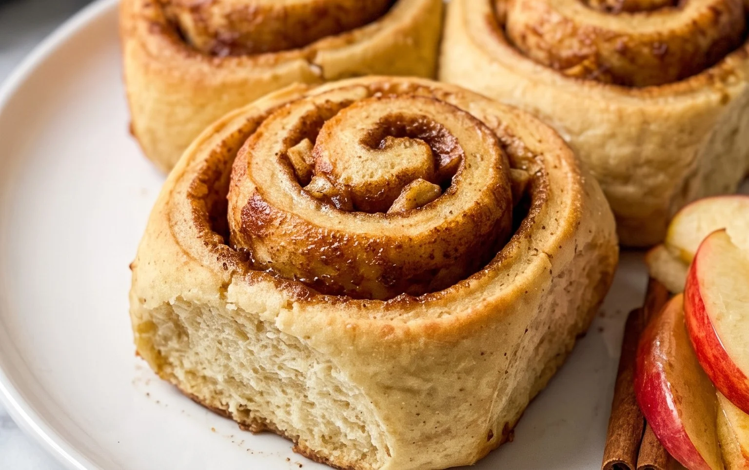 Soft-Baked Apple Cinnamon Rolls