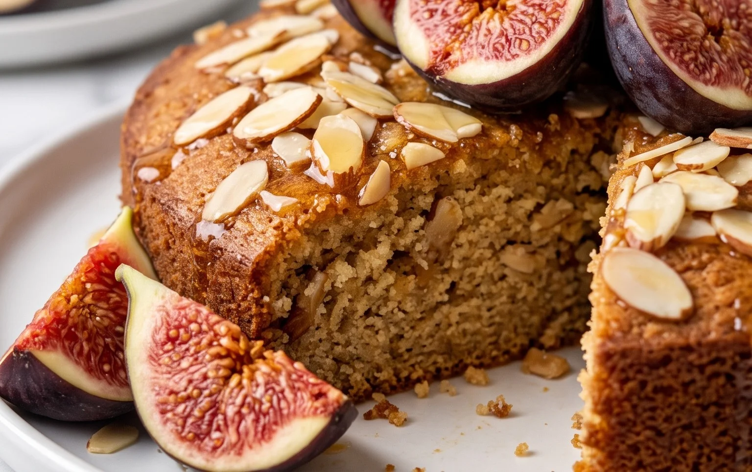 Fig Cake with Almonds and Honey